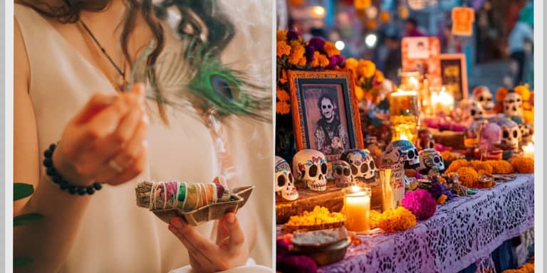 Conmemoración dia de muertos y sahumación