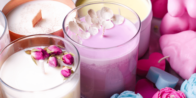 Fabricación de velas de soya con aromaterapia